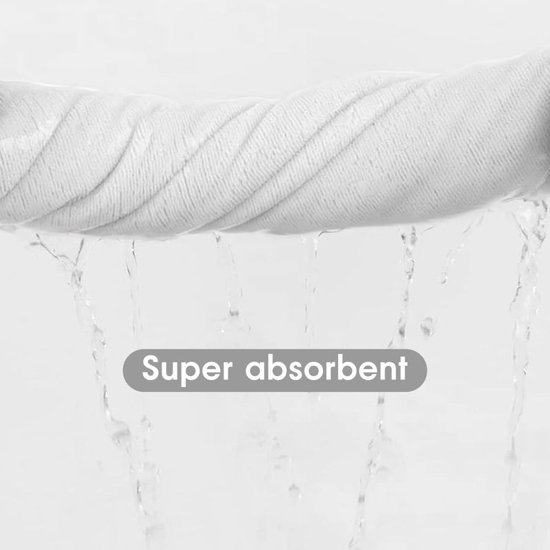 JML Microfiber Bath Towels Set, 6 Pack, 27" x 55" - Extra Soft, Absorbent and Fast Drying, Multipurpose White Microfiber Towel for Adult Men Women, Hair Wrap, Bath, Beach, Pool, Sports, Yoga - Image 4